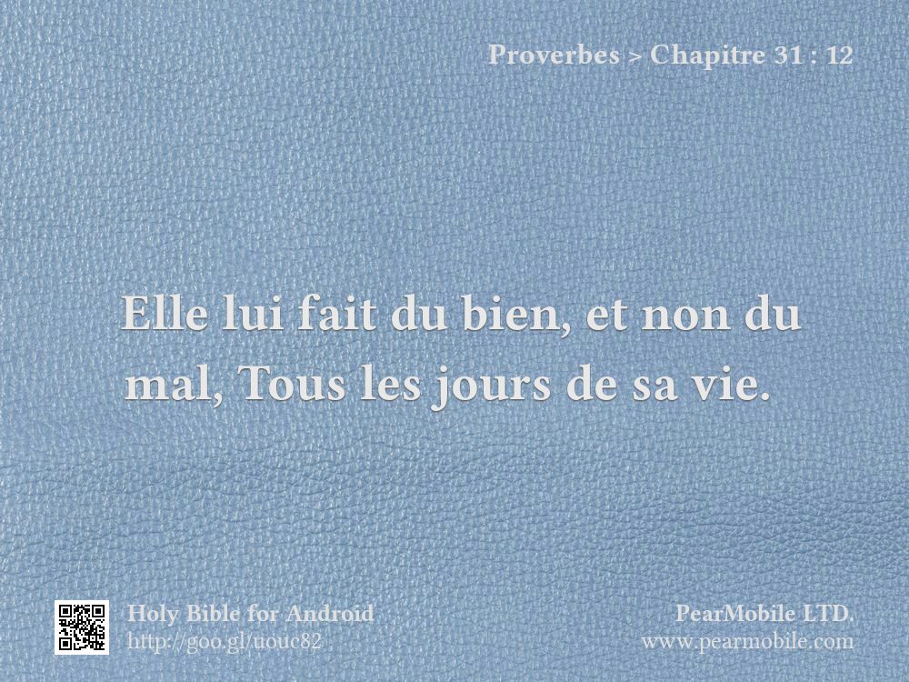 Proverbes, Chapitre 31:12